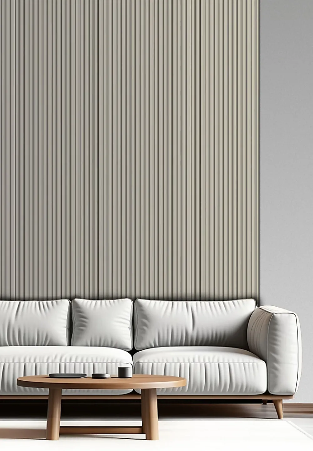 Foge Panneau décoratif fraisé Serval beige L.280x l.60cm Ep. 1,5cm- Panneau Décoratif En Bois