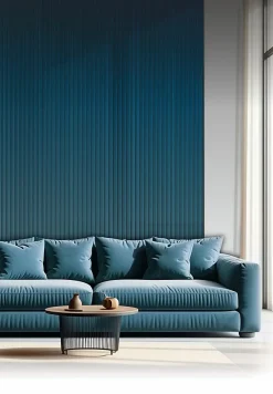 Foge Panneau Décoratif En Bois<Panneau décoratif fraisé Serval bleu L.280x l.60cm Ep. 1,5cm