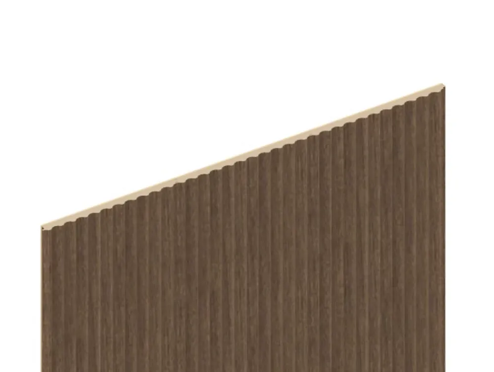 Foge Panneau décoratif fraisé Serval effet noyer L.280x l.60cm Ep. 1,5cm- Panneau Décoratif En Bois