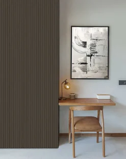 Foge Panneau décoratif fraisé Serval effet noyer L.280x l.60cm Ep. 1,5cm- Panneau Décoratif En Bois