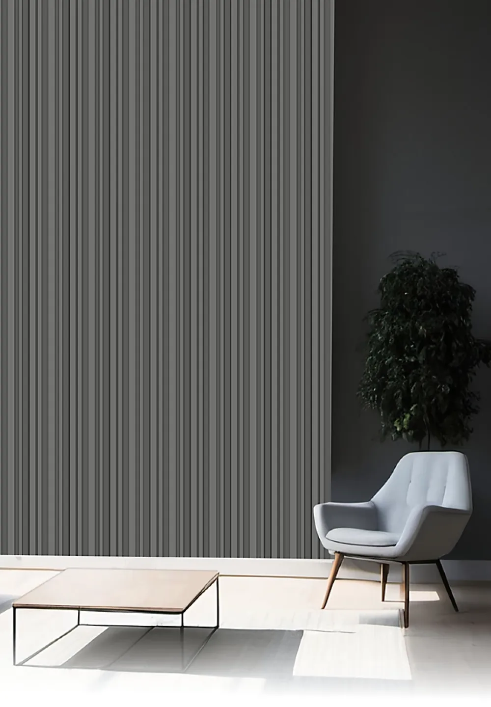 Foge Panneau Décoratif En Bois<Panneau décoratif fraisé Wallaby gris L.280x l.60cm Ep. 1,5cm