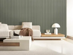 Foge Panneau décoratif fraisé Wallaby vert olive L.280x l.60cm Ep. 1,5cm- Panneau Décoratif En Bois