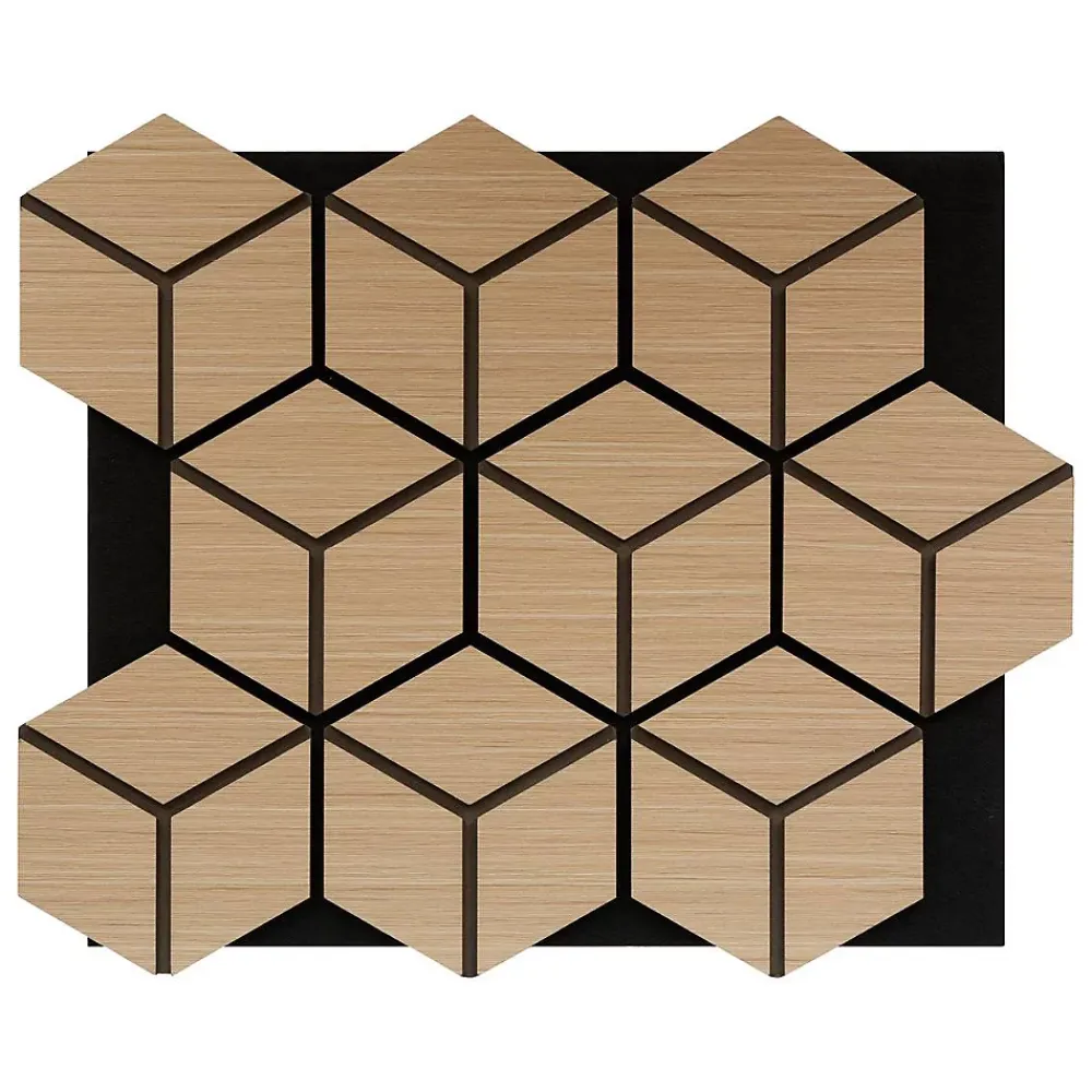 Atmosphera Créateur D'Intérieur Panneau Tasseau Bois<Panneau décoratif mural Clint beige 56x69cm - Atmosphera
