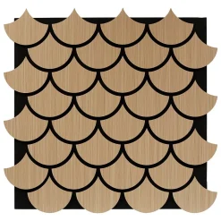 Atmosphera Créateur D'Intérieur Panneau Tasseau Bois<Panneau décoratif mural Clint beige 64x66cm - Atmosphera
