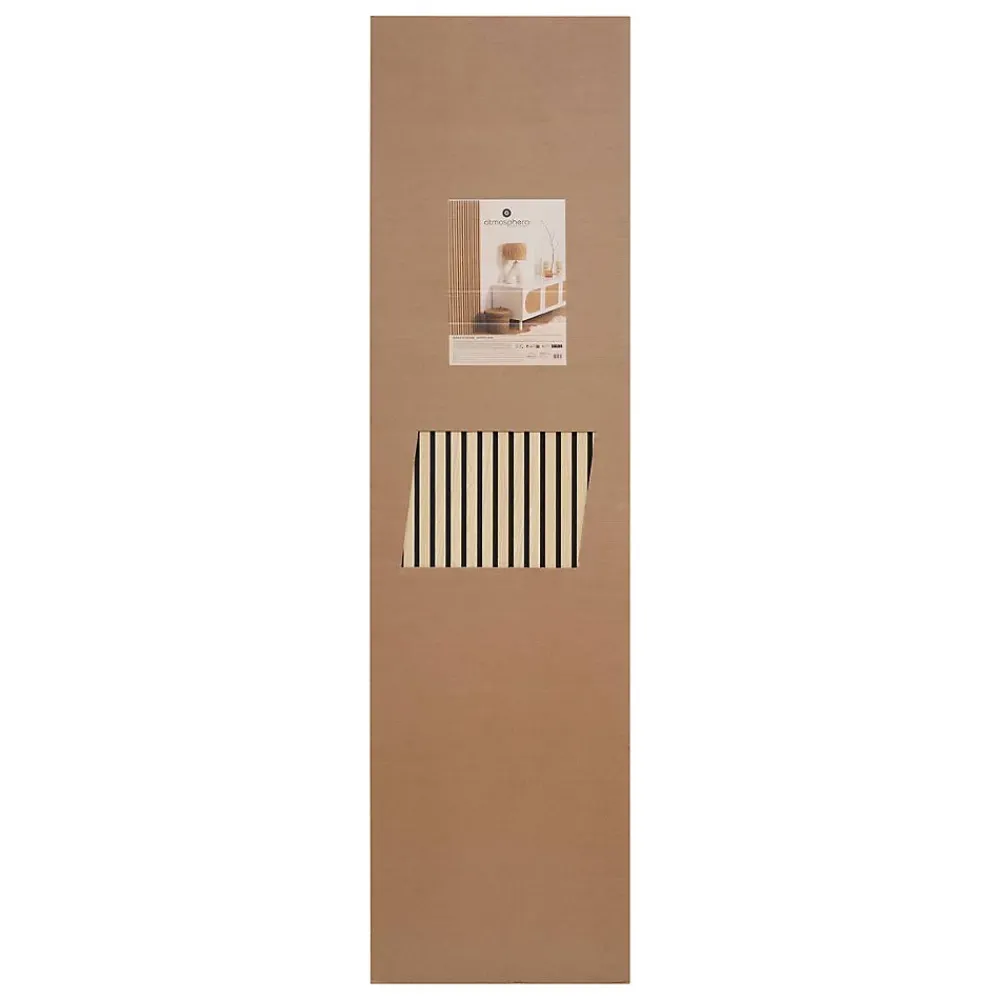 Atmosphera Créateur D'Intérieur Panneau Tasseau Bois<Panneau décoratif mural Colva beige fond noir 240x60cm - Atmosphera