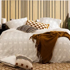 Atmosphera Créateur D'Intérieur Panneau décoratif mural Colva beige fond noir 120x60cm - Atmosphera- Panneau Tasseau Bois