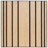Atmosphera Créateur D'Intérieur Panneau décoratif mural Colva beige fond noir 60x60cm - Atmosphera- Panneau Tasseau Bois