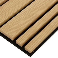 Atmosphera Créateur D'Intérieur Panneau décoratif mural Colva beige fond noir 60x60cm - Atmosphera- Panneau Tasseau Bois