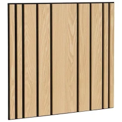 Atmosphera Créateur D'Intérieur Panneau décoratif mural Colva beige fond noir 60x60cm - Atmosphera- Panneau Tasseau Bois