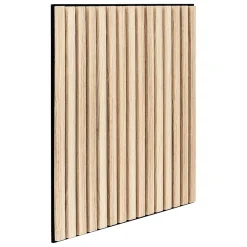 Atmosphera Créateur D'Intérieur Panneau décoratif mural Colva beige fond noir 60x60cm - Atmosphera- Panneau Tasseau Bois