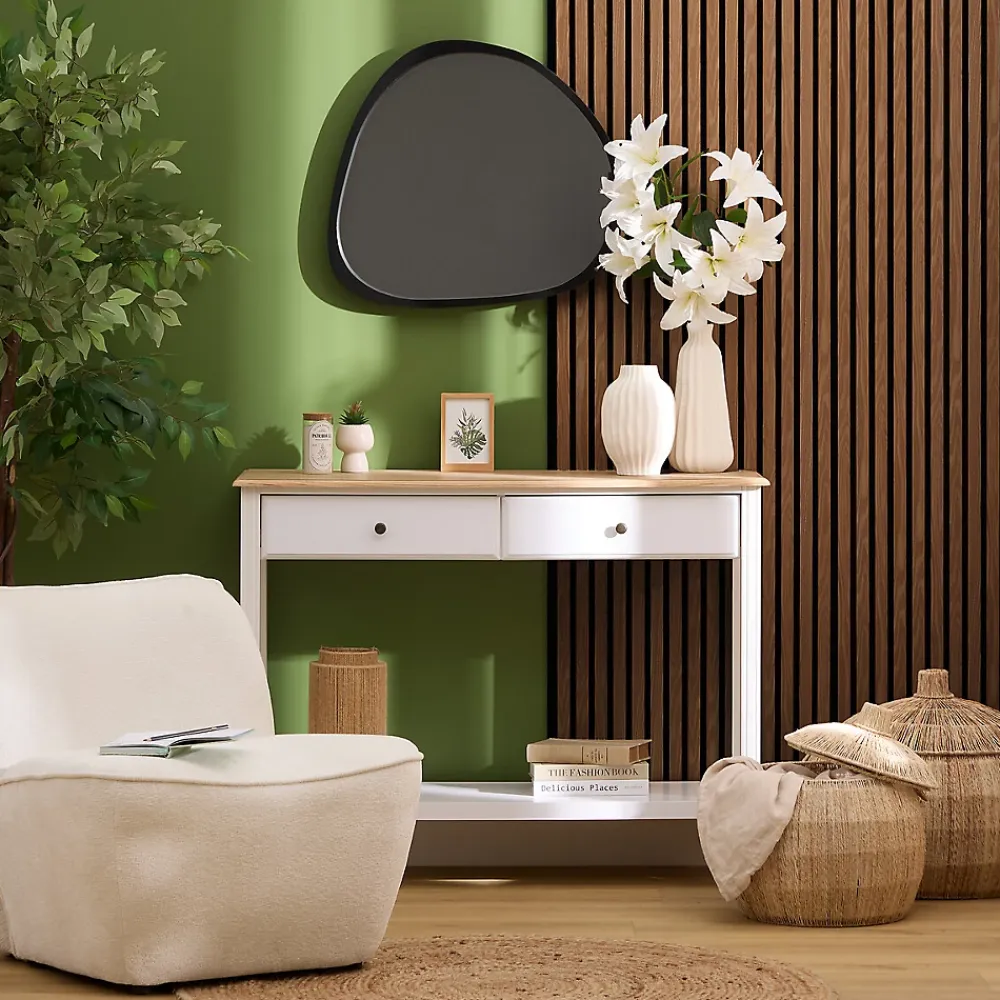 Atmosphera Créateur D'Intérieur Panneau décoratif mural Colva bois foncé 240x60cm - Atmosphera- Panneau Tasseau Bois