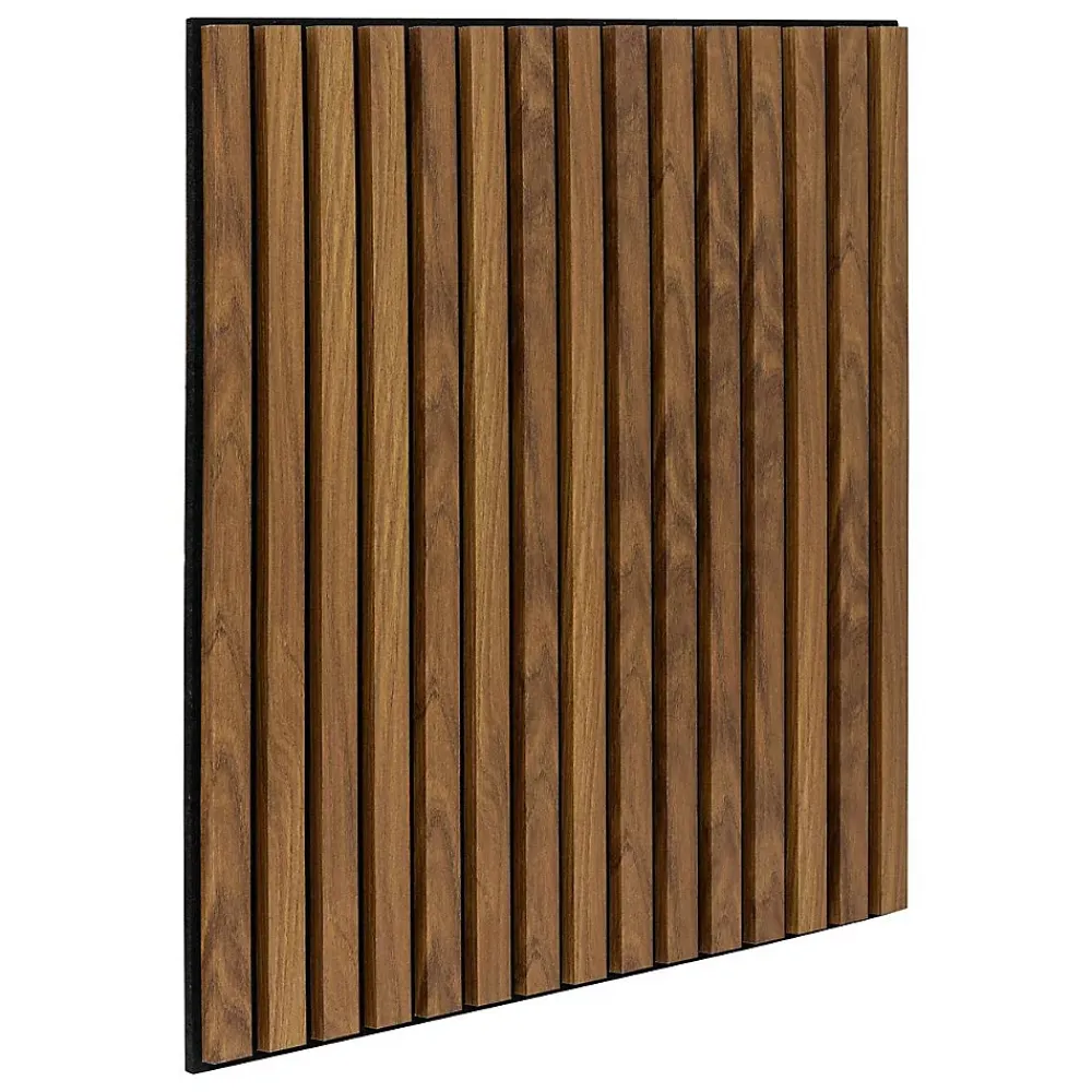 Atmosphera Créateur D'Intérieur Panneau décoratif mural Colva bois foncé 60x60cm - Atmosphera- Panneau Tasseau Bois