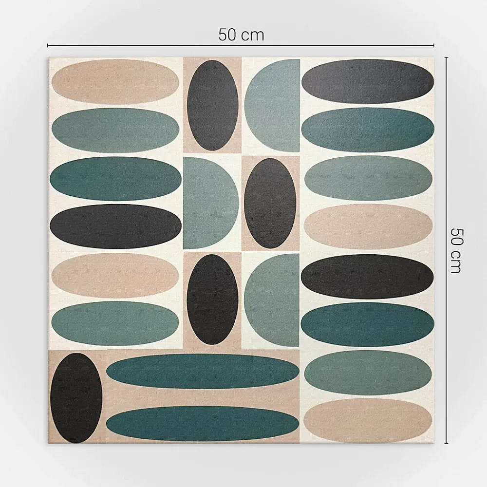 Wallfluent Panneau Décoratif Mural 50x50 cm Motif De Formes Ovales 4 pièces- Lambris Mural