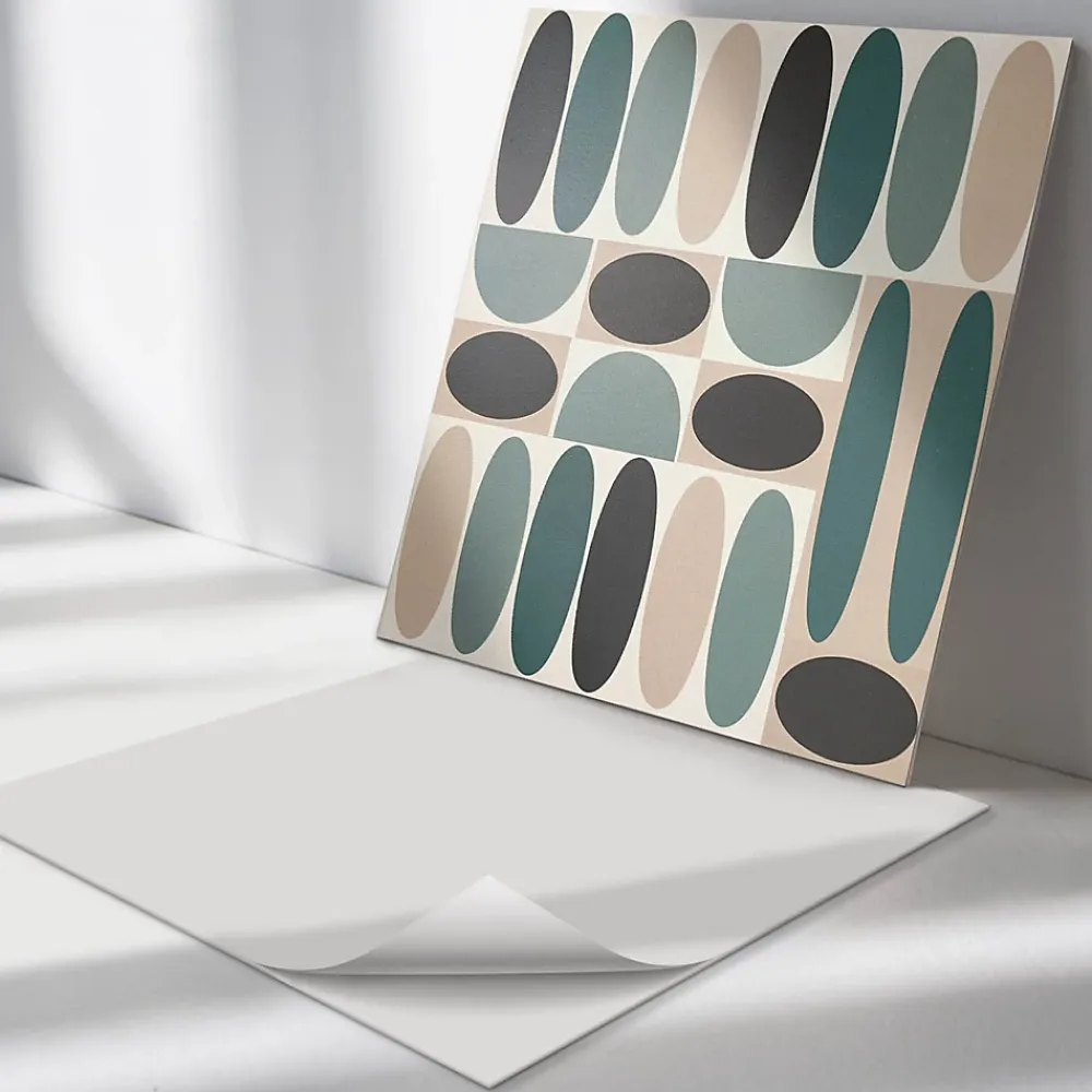 Wallfluent Panneau Décoratif Mural 50x50 cm Motif De Formes Ovales 4 pièces- Lambris Mural