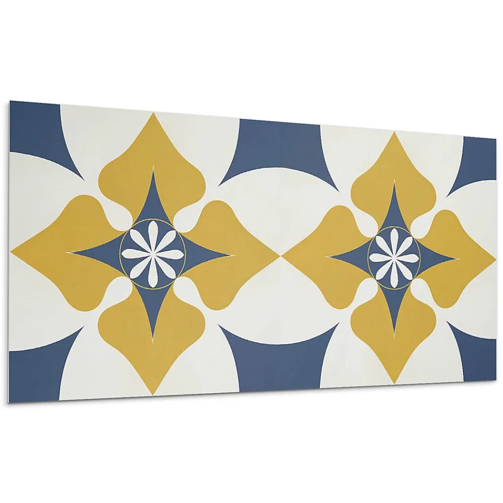 Wallfluent Panneau Décoratif Mural 100x50 cm Motif Mandala Floral 1 pièce- Lambris Mural