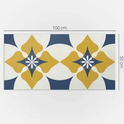 Wallfluent Panneau Décoratif Mural 100x50 cm Motif Mandala Floral 1 pièce- Lambris Mural