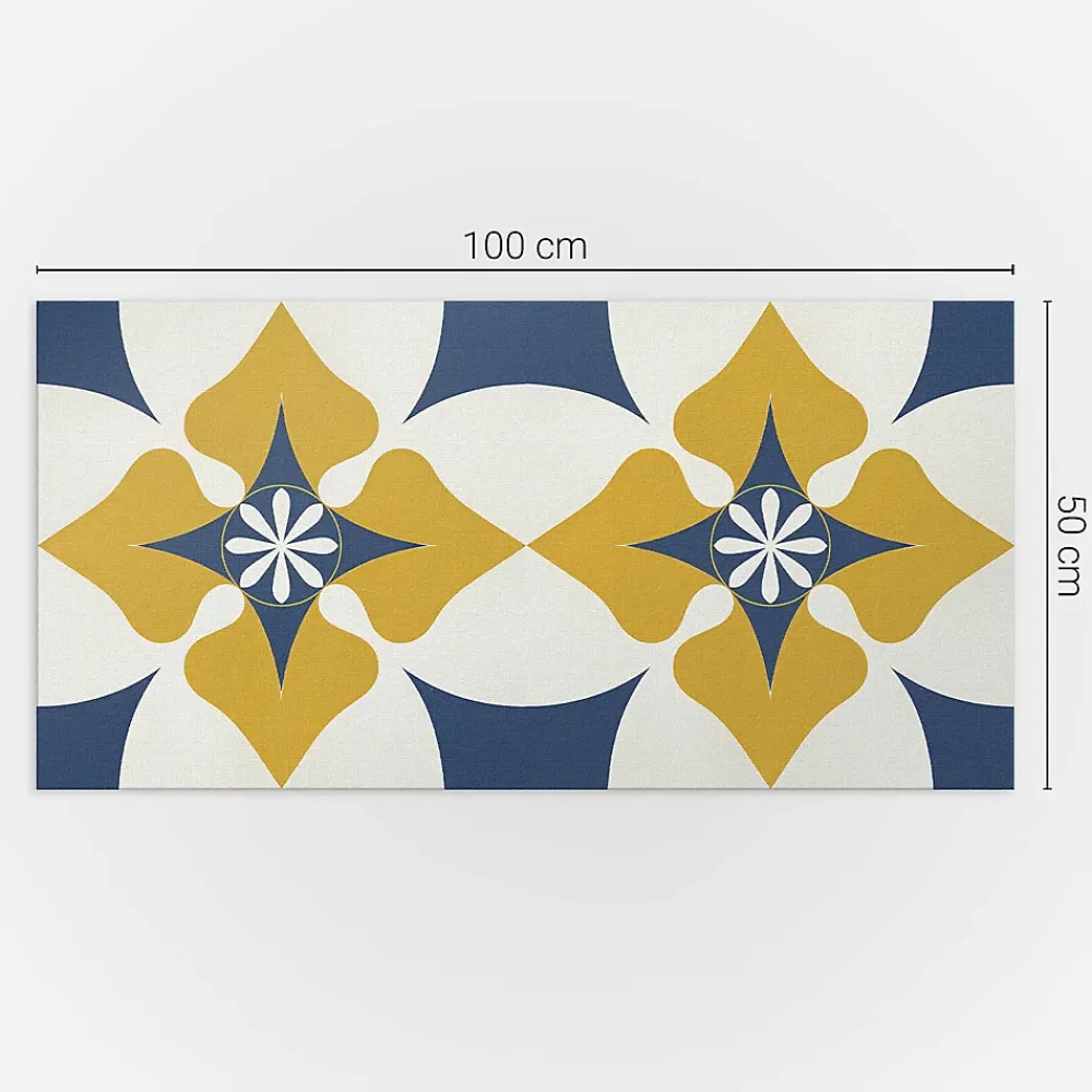 Wallfluent Panneau Décoratif Mural 100x50 cm Motif Mandala Floral 1 pièce- Lambris Mural