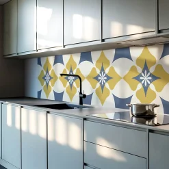 Wallfluent Panneau Décoratif Mural 100x50 cm Motif Mandala Floral 1 pièce- Lambris Mural
