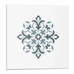 Wallfluent Panneau Décoratif Mural 50x50 cm Motif Floral Symétrique 4 pièces- Lambris Mural