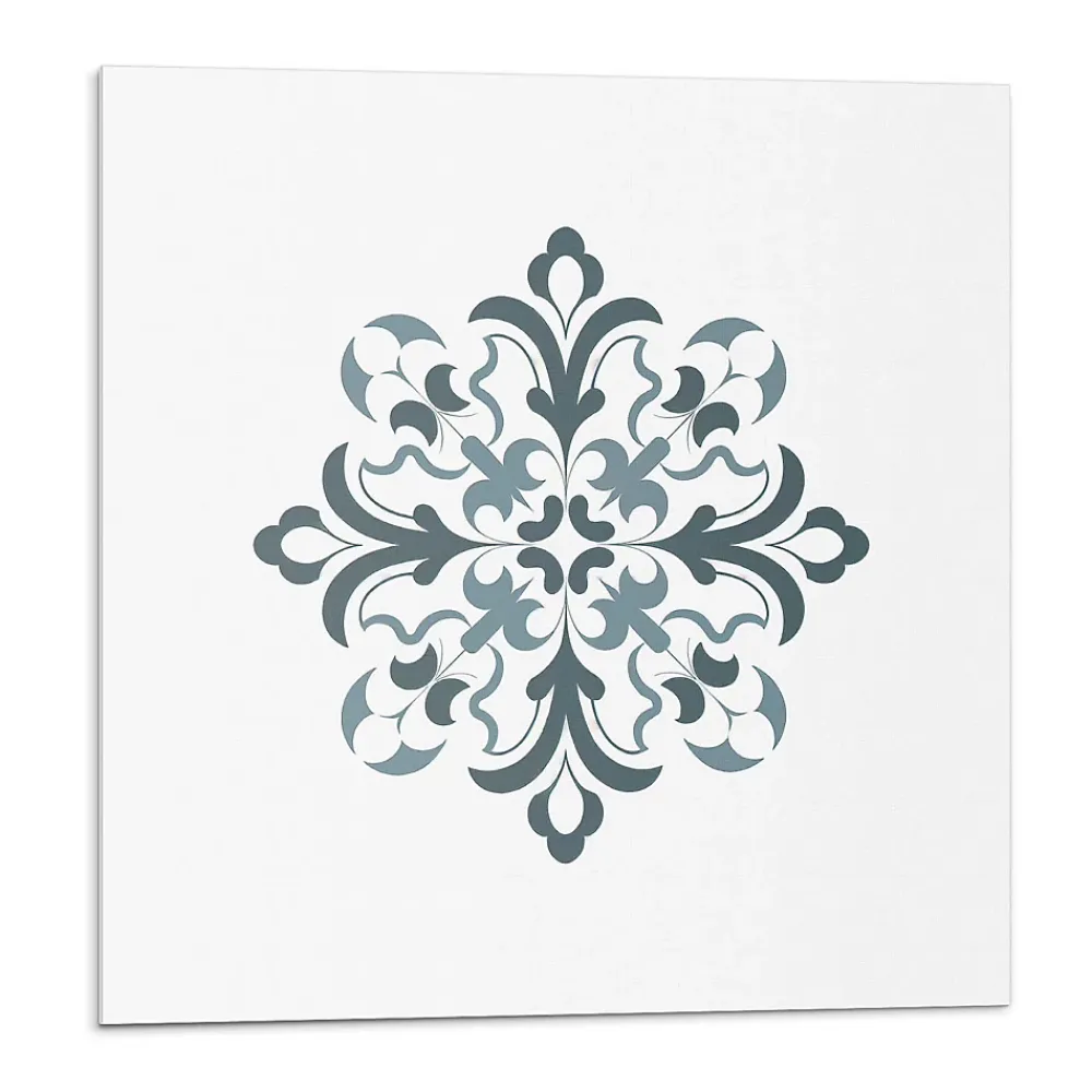 Wallfluent Panneau Décoratif Mural 50x50 cm Motif Floral Symétrique 4 pièces- Lambris Mural