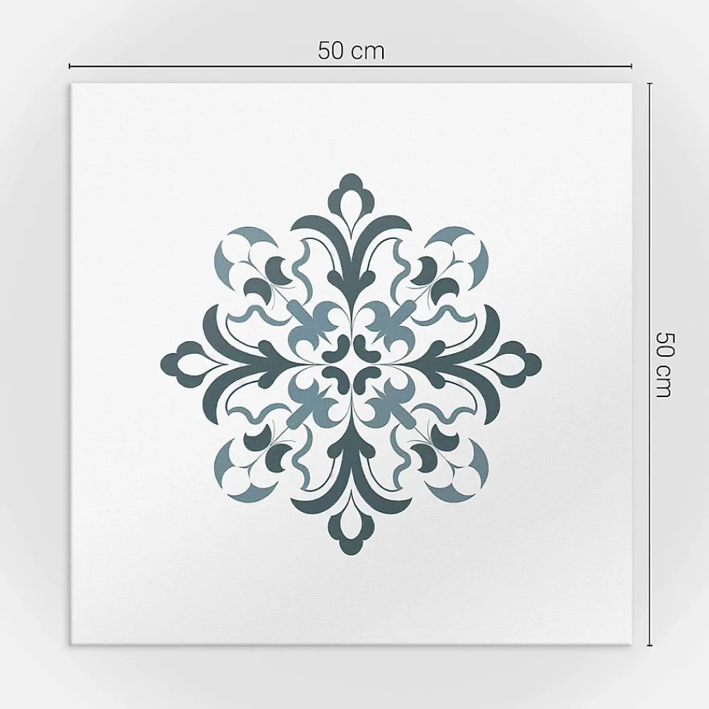 Wallfluent Panneau Décoratif Mural 50x50 cm Motif Floral Symétrique 4 pièces- Lambris Mural
