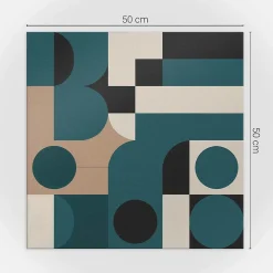 Wallfluent Lambris Mural<Panneau Décoratif Mural 50x50 cm Formes Abstraites 4 pièces