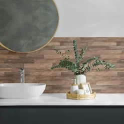 Wallfluent Panneau Décoratif Mural 100x50 cm Motif À Chevrons 1 pièce- Lambris Mural