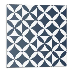 Wallfluent Panneau Décoratif 50x50 cm Motif Floral Géométrique 4 pièces- Lambris Mural
