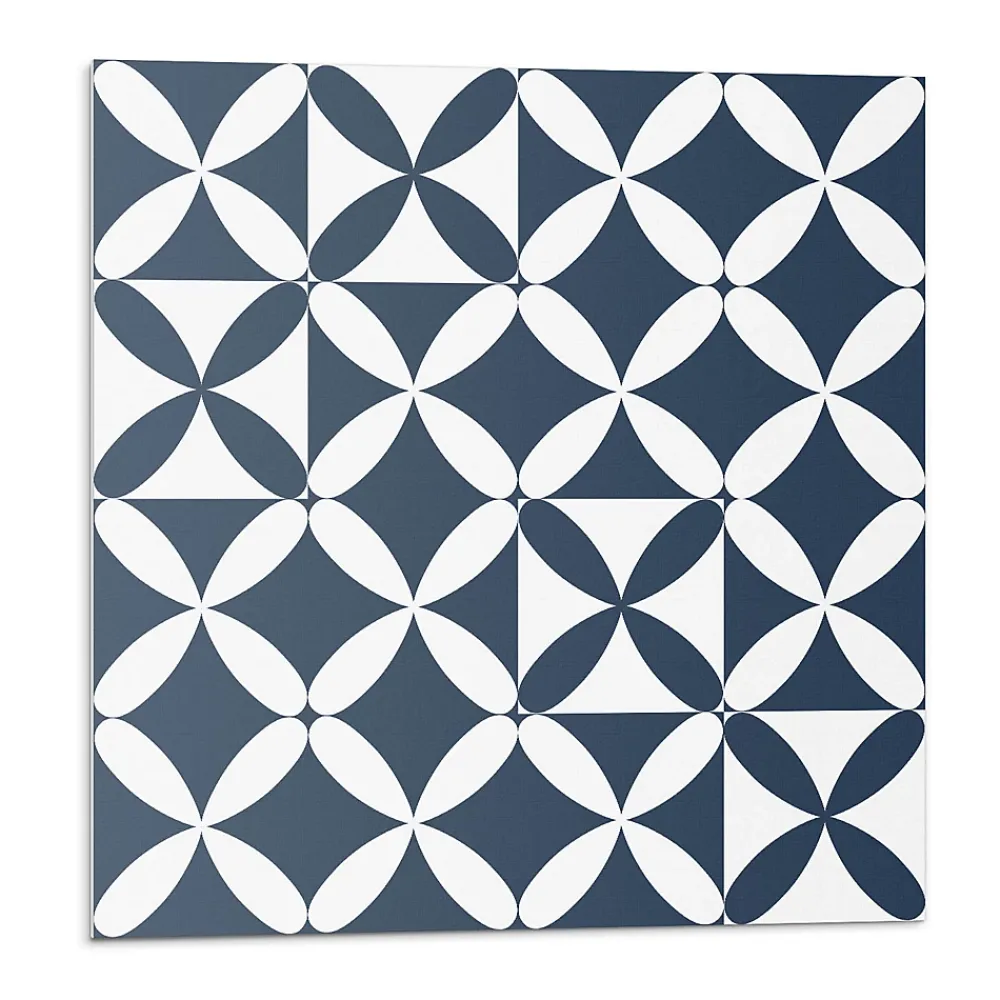 Wallfluent Panneau Décoratif 50x50 cm Motif Floral Géométrique 4 pièces- Lambris Mural