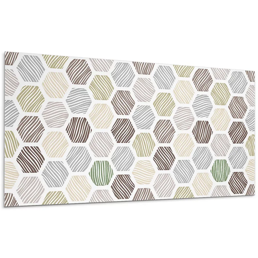 Wallfluent Panneau Décoratif 120x60 cm Géométrie Dans Les Carrés 1 pièce- Lambris Mural