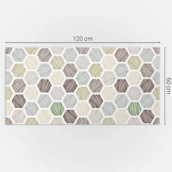 Wallfluent Panneau Décoratif 120x60 cm Géométrie Dans Les Carrés 1 pièce- Lambris Mural