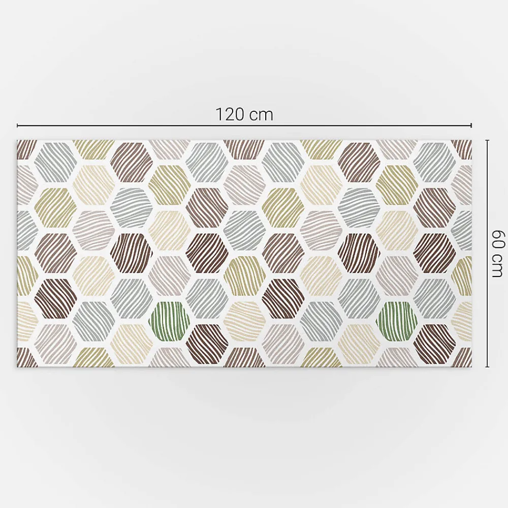 Wallfluent Panneau Décoratif 120x60 cm Géométrie Dans Les Carrés 1 pièce- Lambris Mural