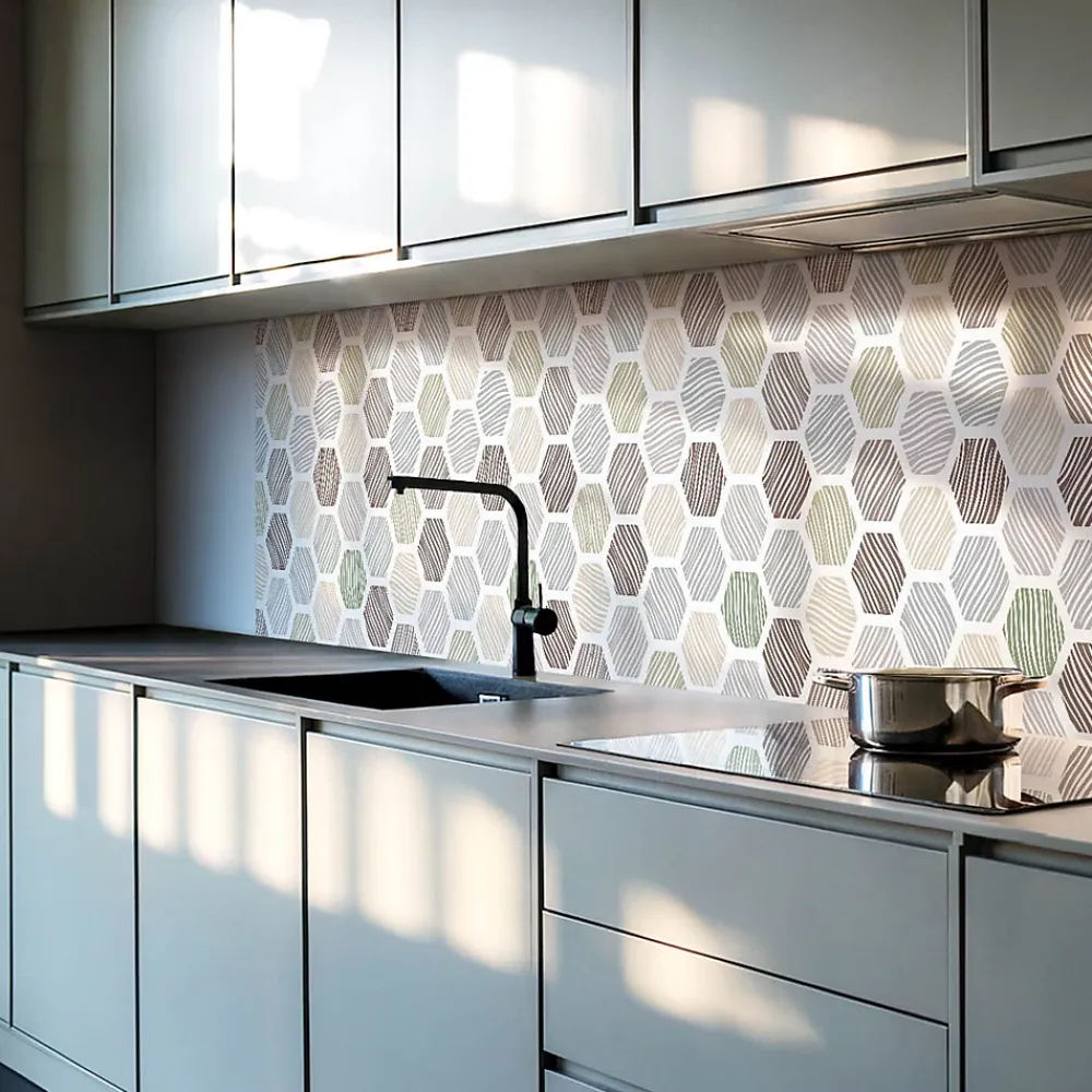 Wallfluent Panneau Décoratif 120x60 cm Géométrie Dans Les Carrés 1 pièce- Lambris Mural