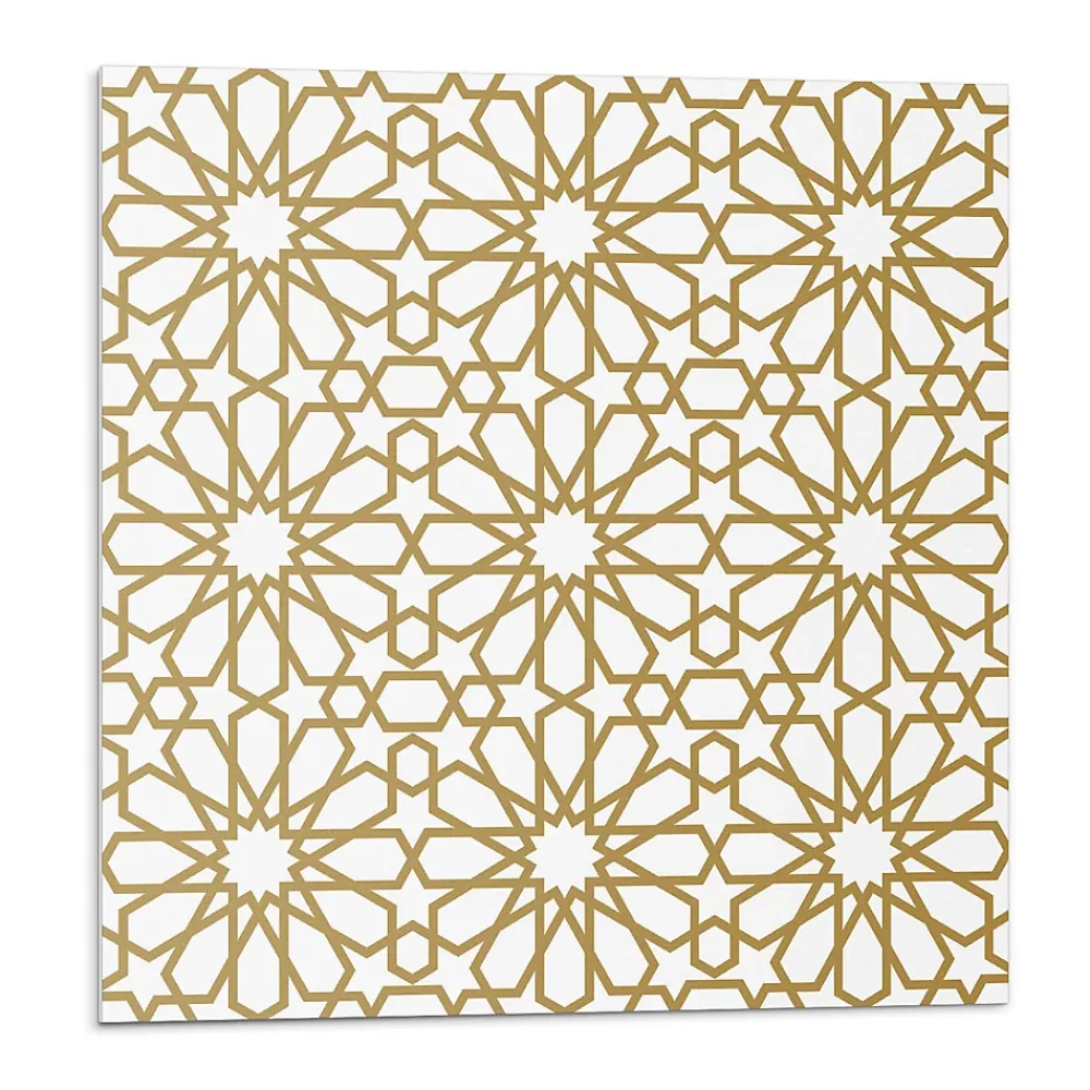 Wallfluent Panneau Décoratif 50x50 cm Motif Géométrique Avec Des Étoiles 4 pièces- Lambris Mural