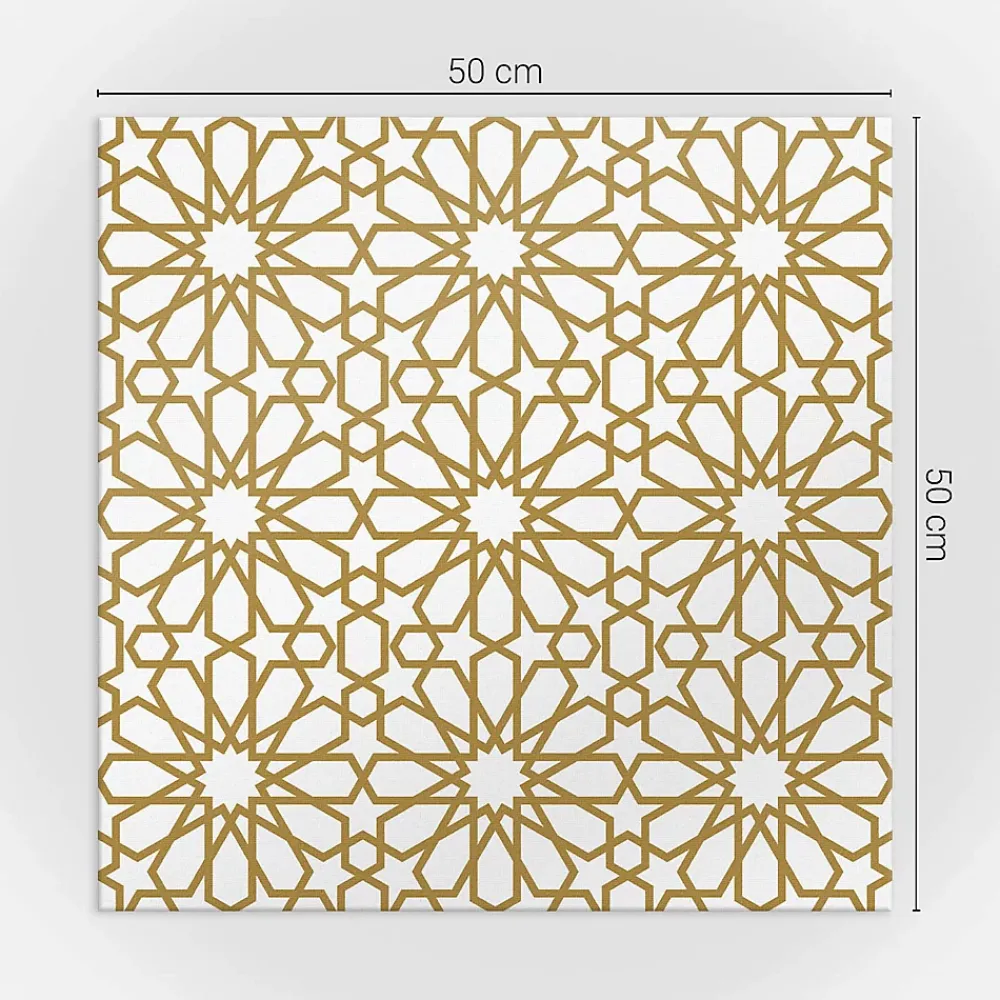 Wallfluent Panneau Décoratif 50x50 cm Motif Géométrique Avec Des Étoiles 4 pièces- Lambris Mural