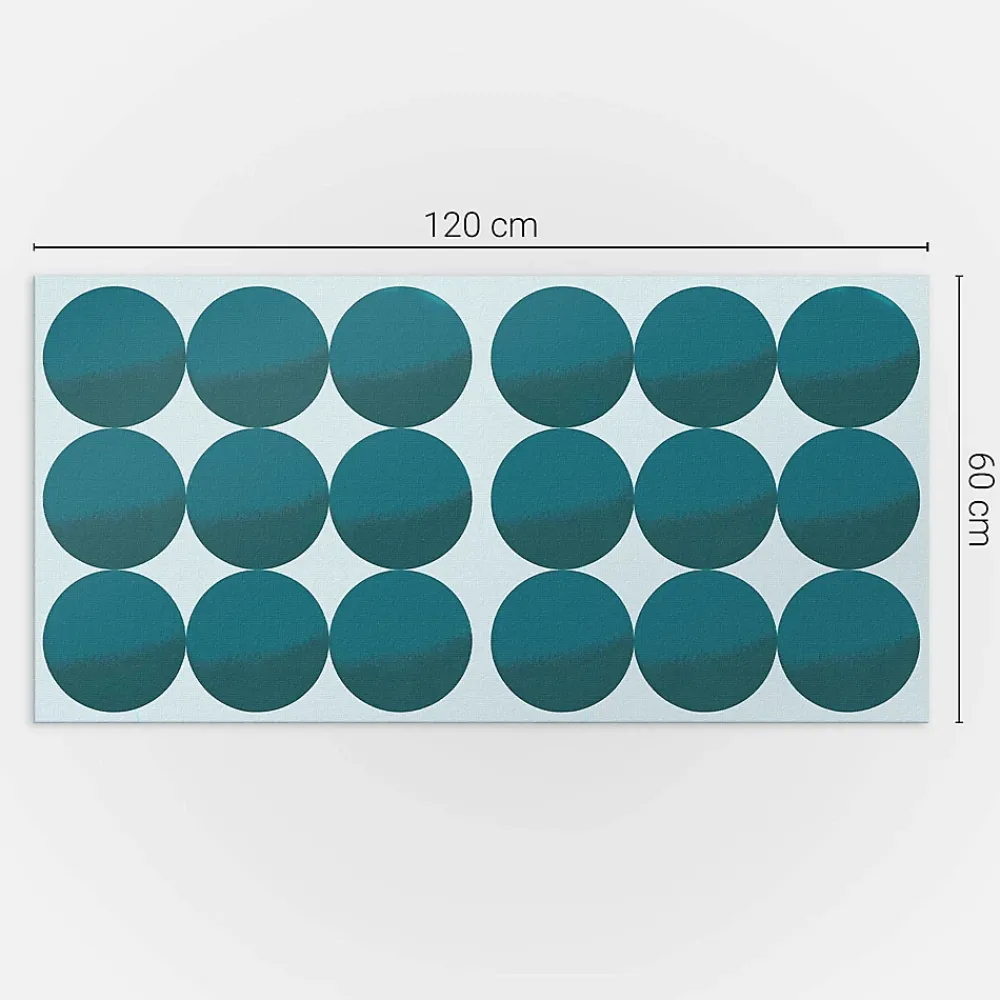 Wallfluent Panneau Décoratif 120x60 cm Géométrie Des Cercles Et Des Carrés 1 pièce- Lambris Mural