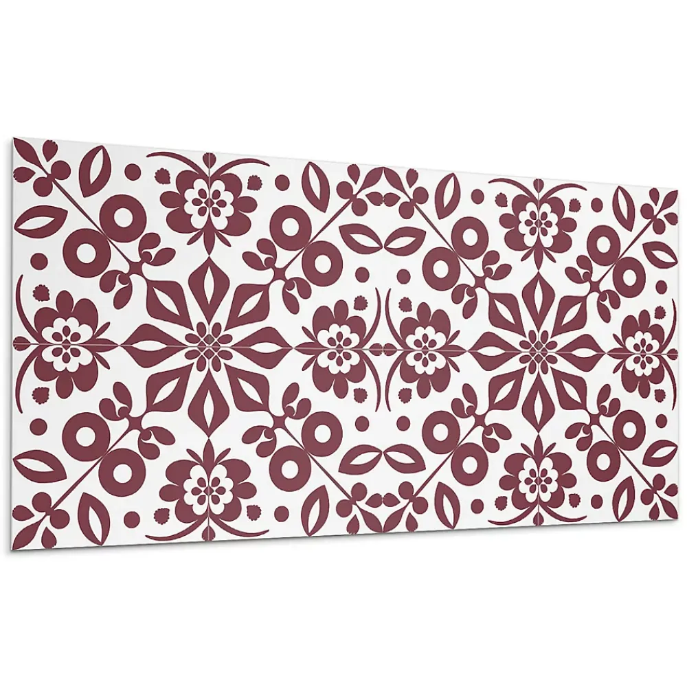 Wallfluent Panneau Décoratif 100x50 cm Motif Végétal Avec Ornements 1 pièce- Lambris Mural