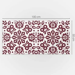 Wallfluent Panneau Décoratif 100x50 cm Motif Végétal Avec Ornements 1 pièce- Lambris Mural