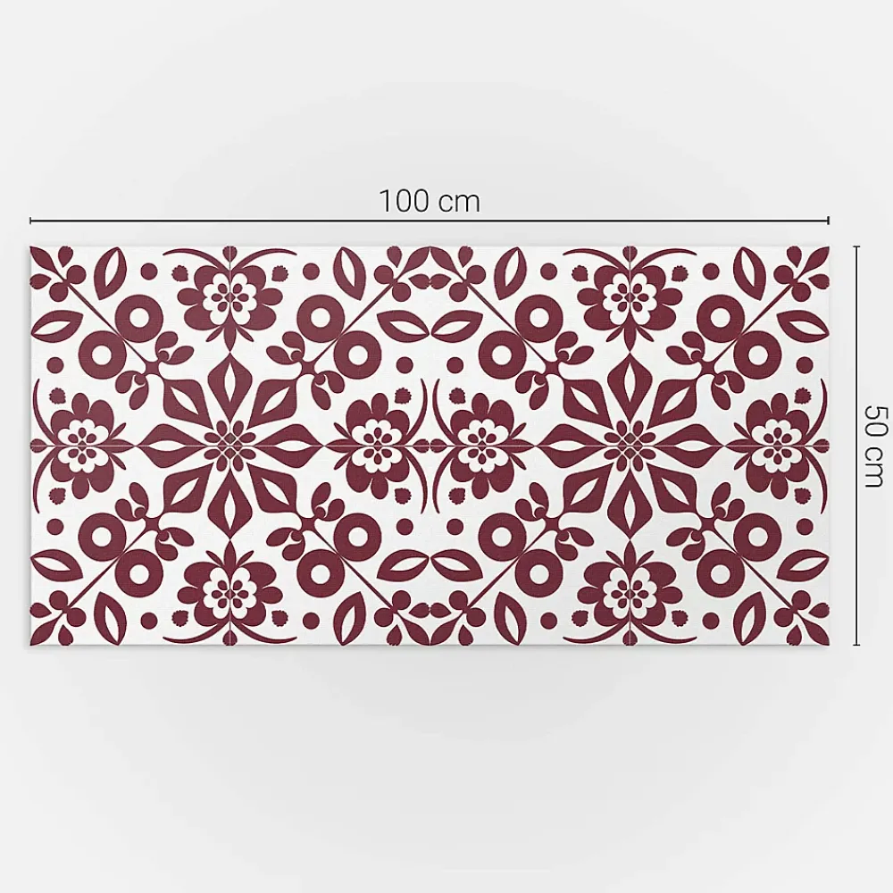 Wallfluent Panneau Décoratif 100x50 cm Motif Végétal Avec Ornements 1 pièce- Lambris Mural
