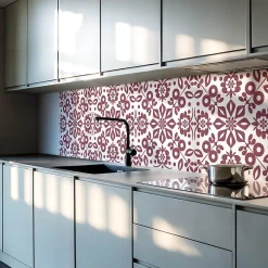 Wallfluent Panneau Décoratif 100x50 cm Motif Végétal Avec Ornements 1 pièce- Lambris Mural