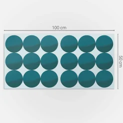 Wallfluent Panneau Décoratif 100x50 cm Géométrie Des Cercles Et Des Carrés 1 pièce- Lambris Mural