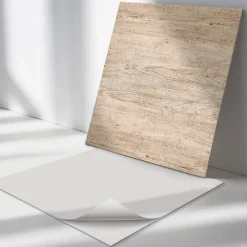 Wallfluent Panneau Décoratif 50x50 cm Texture De Bois Naturel 4 pièces- Lambris Mural