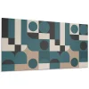 Wallfluent Panneau Décoratif 100x50 cm Géométrie De L'étoile Et Du Rectangle 1 pièce- Lambris Mural
