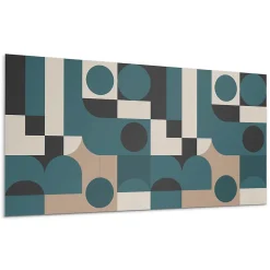 Wallfluent Panneau Décoratif 100x50 cm Géométrie De L'étoile Et Du Rectangle 1 pièce- Lambris Mural