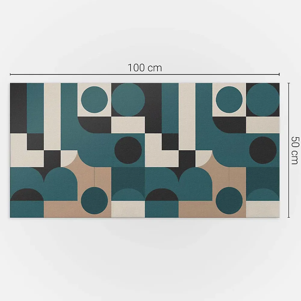 Wallfluent Panneau Décoratif 100x50 cm Géométrie De L'étoile Et Du Rectangle 1 pièce- Lambris Mural