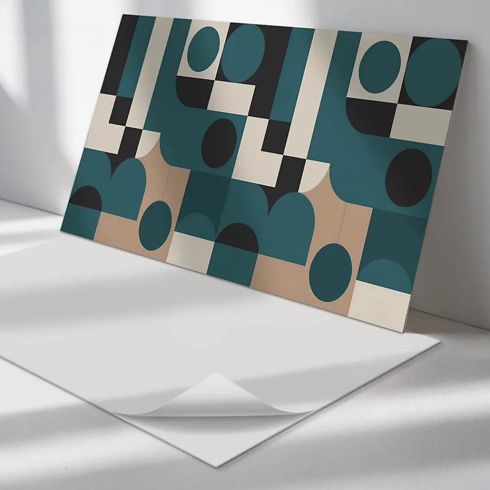Wallfluent Panneau Décoratif 100x50 cm Géométrie De L'étoile Et Du Rectangle 1 pièce- Lambris Mural