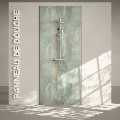 Mon Marché Déco Panneau Mural De Salle De Bains<Panneau Douche PVC Minéral - L. 240 x l. 100 x ép. 1 cm