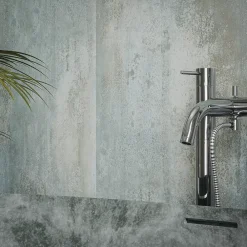 Mon Marché Déco Panneau Mural De Salle De Bains<Panneau Douche PVC Minéral - L. 240 x l. 100 x ép. 1 cm