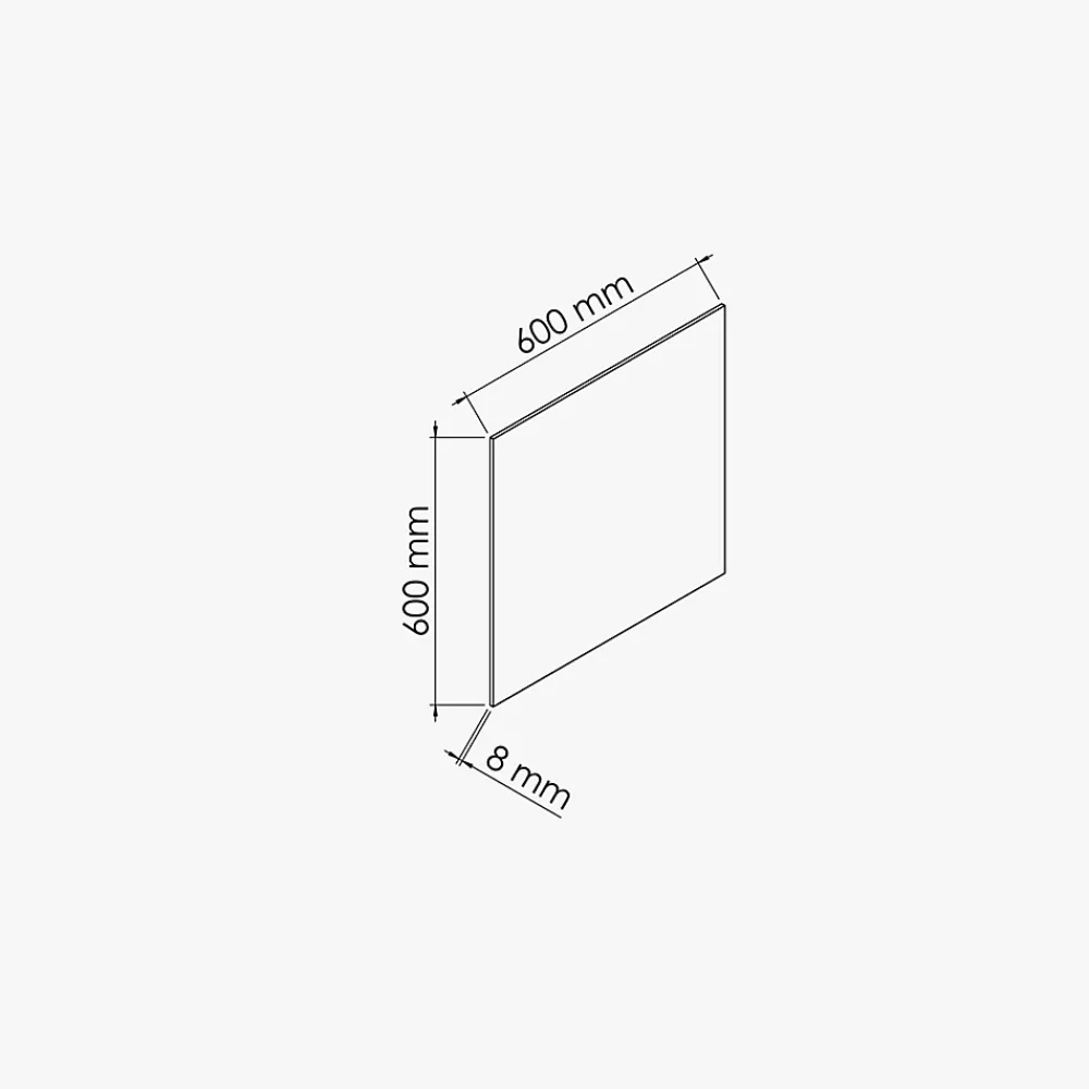 Mon Marché Déco Panneau Bois, Osb, Mdf<Panneau MDF Plaqué - Bambou - 60 x 60 cm