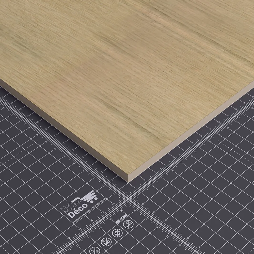 Mon Marché Déco Panneau MDF Plaqué - Chêne de bourgogne - 60 x 120 cm- Panneau Bois, Osb, Mdf